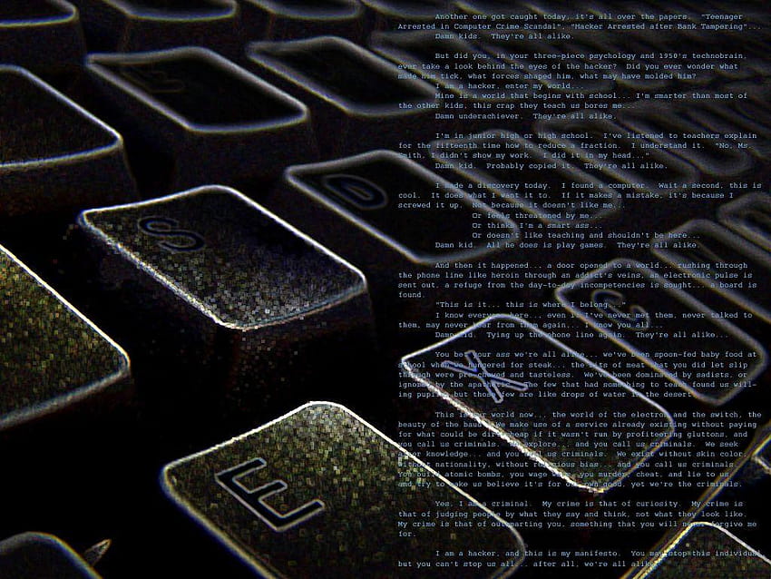 Hacker Manifesto by otalicus, hacker style HD wallpaper