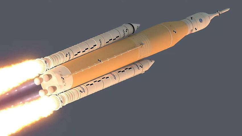 Chefe da NASA descarta foguetes SpaceX para missão lunar de 2024, foguete Artemis papel de parede HD