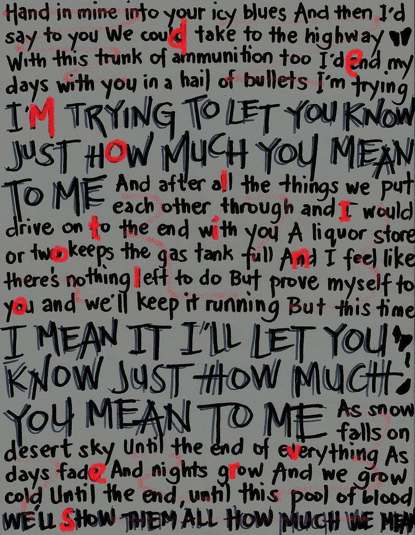 My Chemical Romance Lyric Drawings