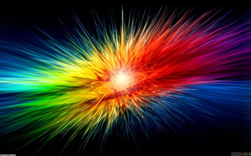Explosão do arco-íris, explosão de cores brilhantes papel de parede HD