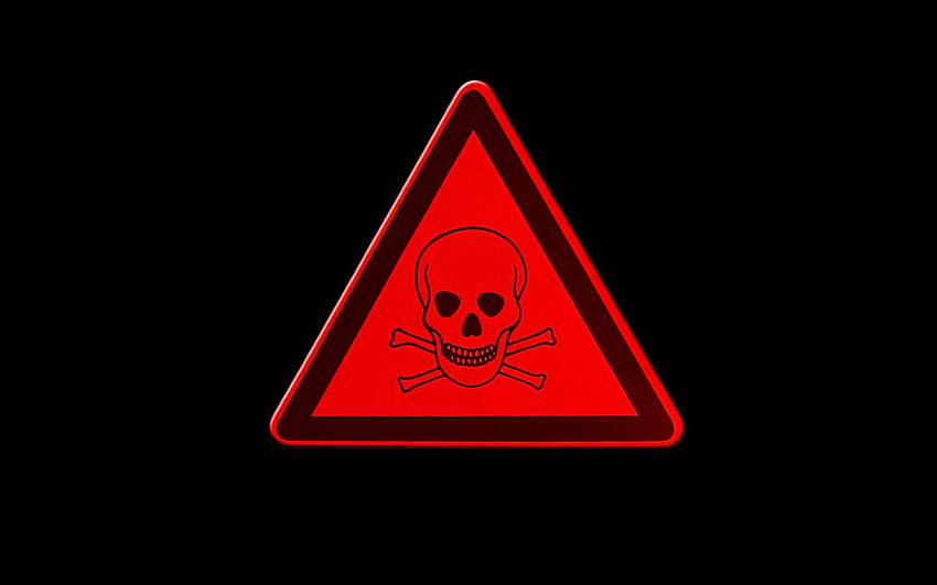 Токсин, токсичен знак червен HD тапет