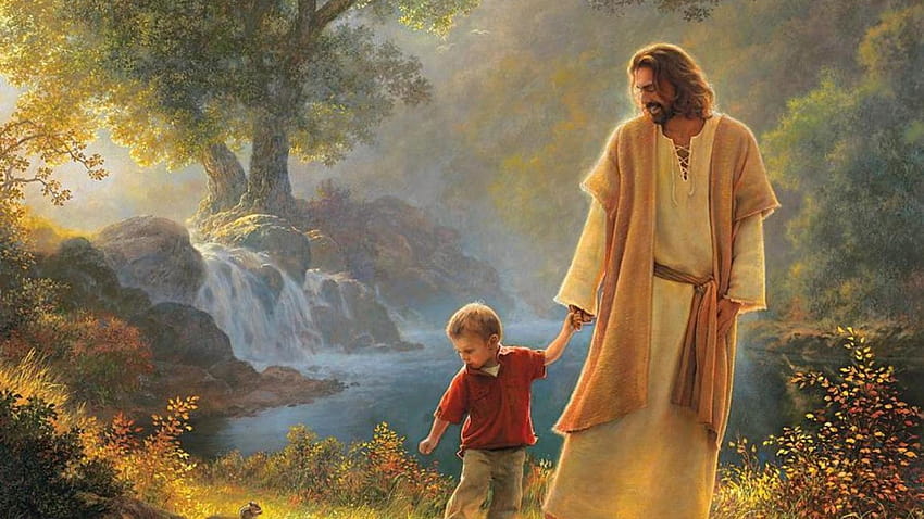 子供と一緒のイエス、 高画質の壁紙