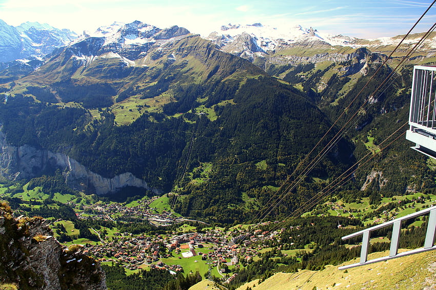 Wengen–Männlichen aerial cableway HD wallpaper | Pxfuel