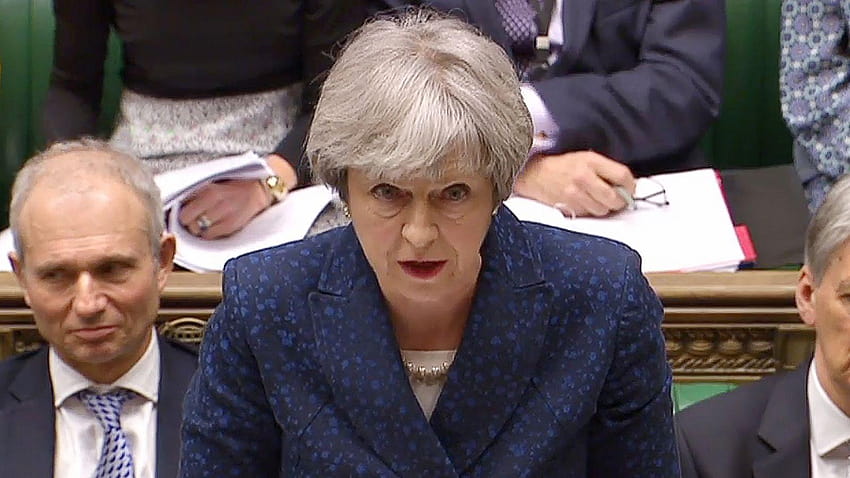 British Prime Minister Theresa May calls out opposition leader for HD wallpaper
