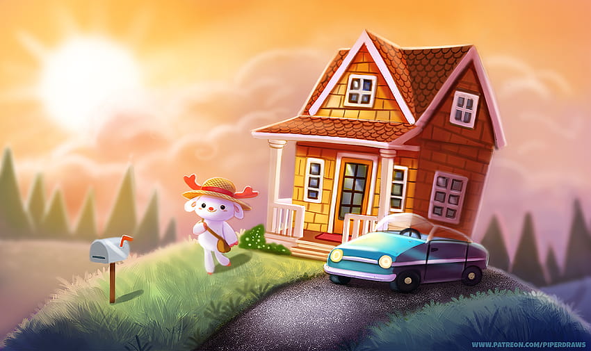 Cartoon House, cartoon home HD wallpaper