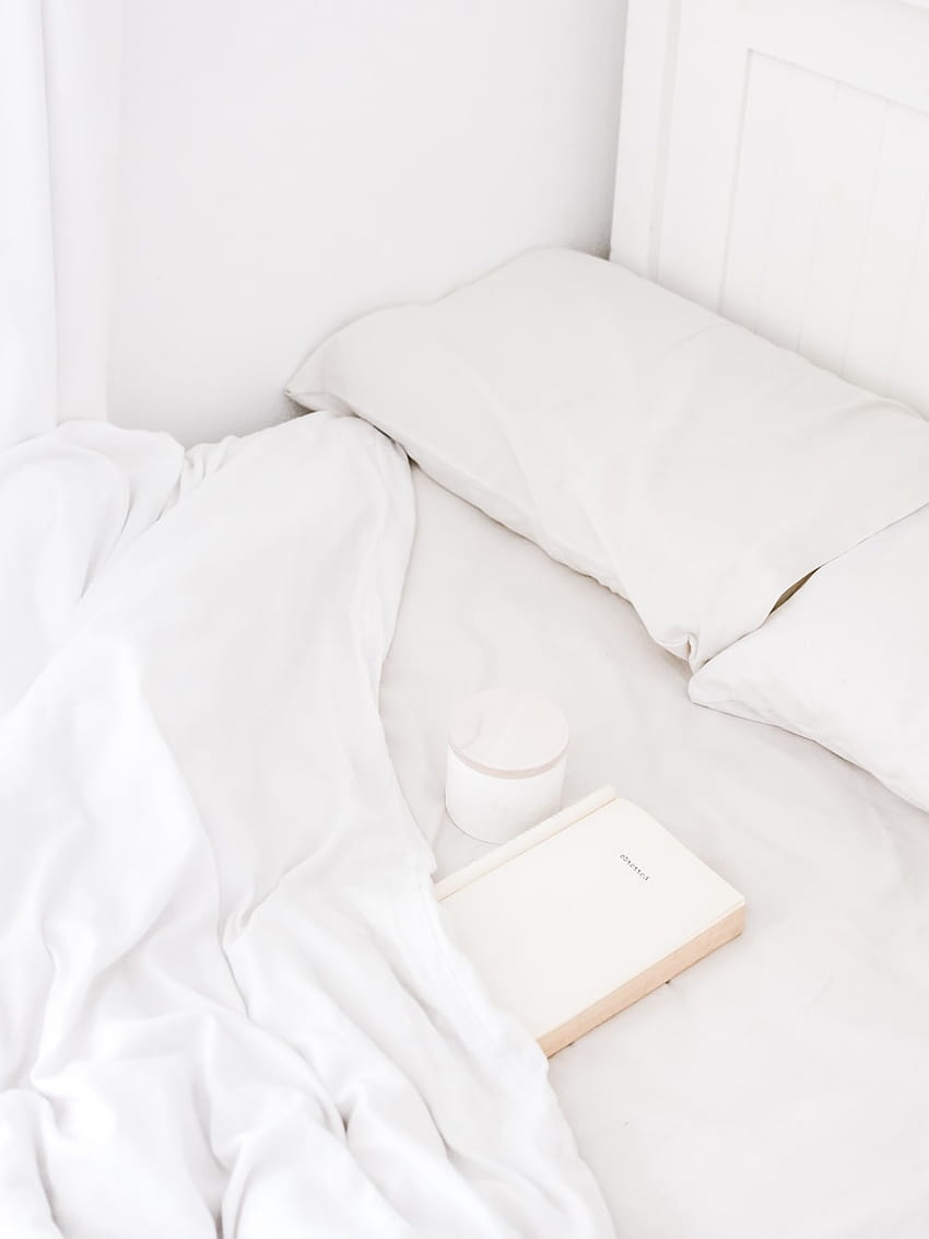 Weiße Bettwäsche, Matratze HD-Handy-Hintergrundbild