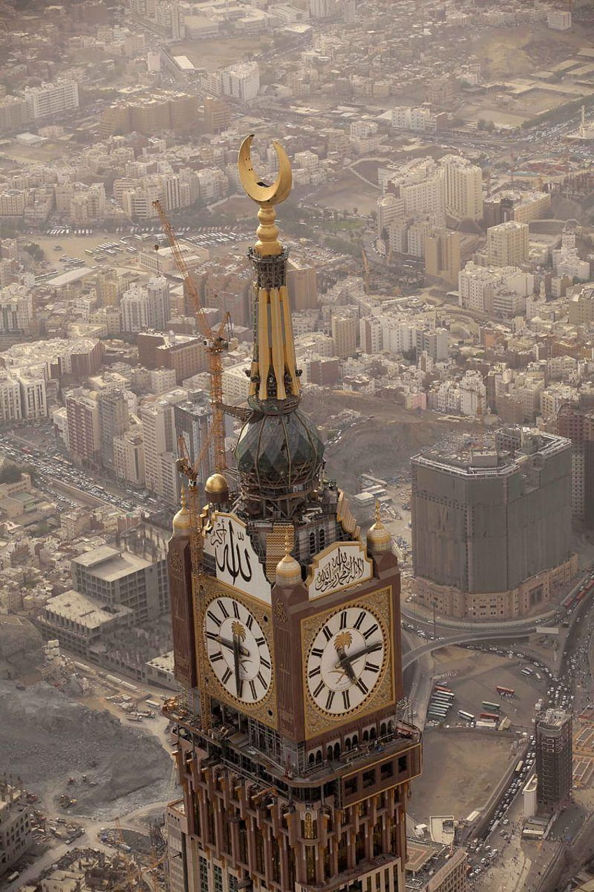 Кралската часовникова кула в Мека, часовниковата кула в Мека HD тапет за телефон