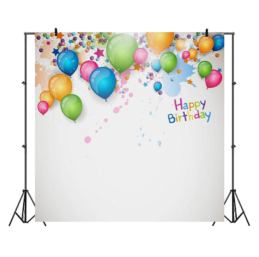 OFILA Geburtstags-Hintergrund, 3 x 3 m, Kinder-Geburtstagsparty-Hintergründe, farbige Luftballons, Kinder-Geburtstagsstand, Kleinkinder-Geburtstags-Shootings, digitale Studio-Requisiten: Amazon.de: Elektronik HD-Hintergrundbild
