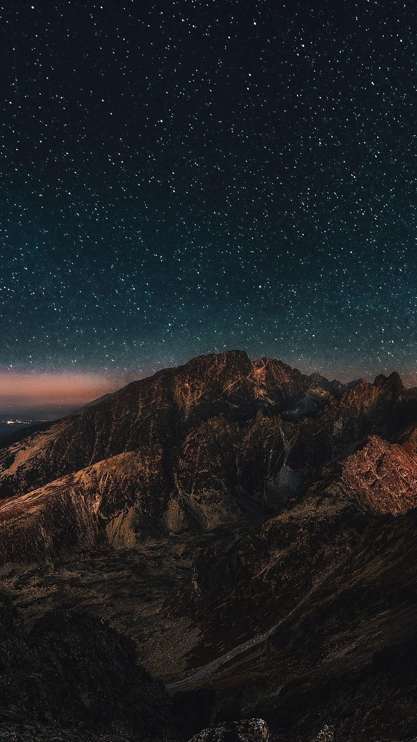 Night, Dolomites, mountains, Italy, 1080x1920, aesthetic nature HD phone wallpaper
