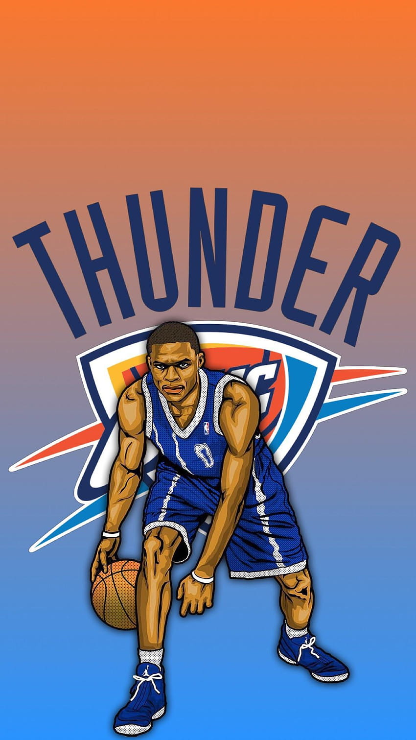 Caricature de Russ, Westbrook Fond d'écran de téléphone HD