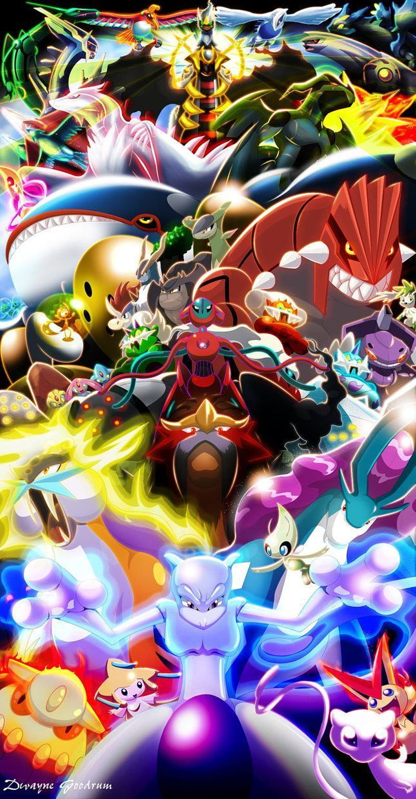 Cada Pokémon legendario, teléfono Pokémon legendario fondo de pantalla del teléfono