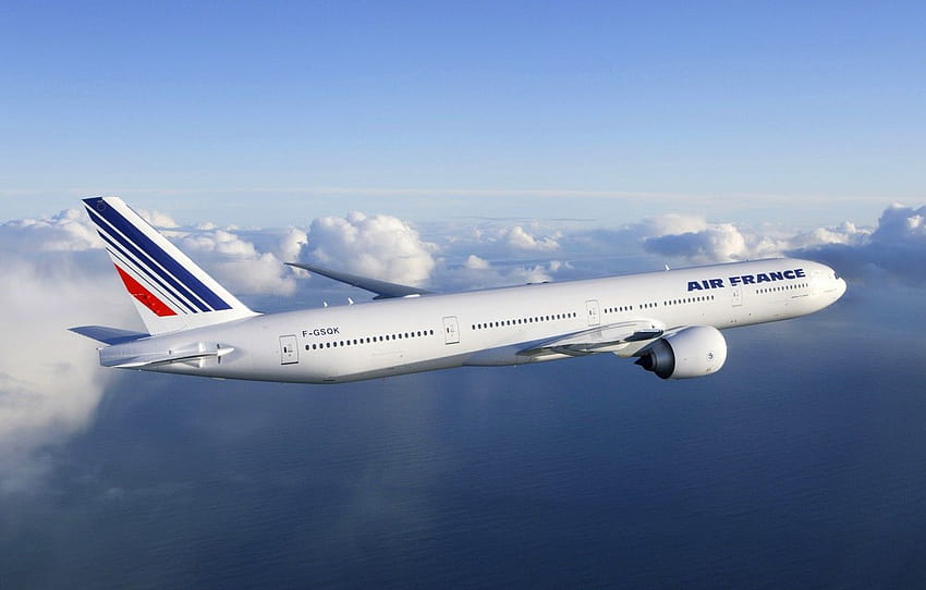 The sky, Clouds, Flight, sky, Boeing, flight, clouds, air france HD ...