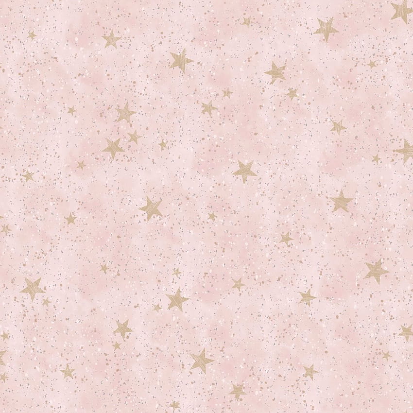 Crown Starlight Stars Pink / Gold M1492, pink stars HD phone wallpaper