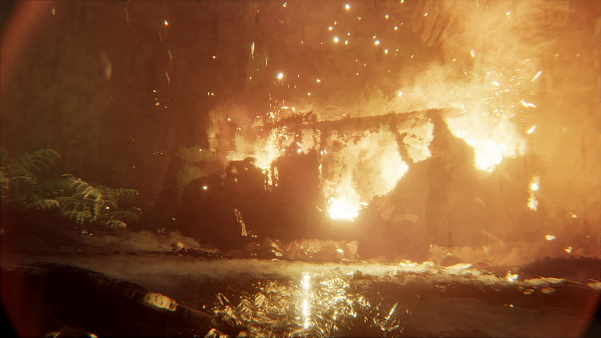 Una demostración de The Last Of Us II: Burning Car fondo de pantalla
