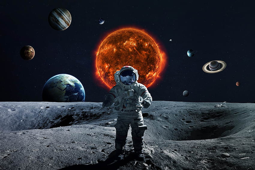 Man on the moon  Astronaut wallpaper Astronaut illustration Iphone  wallpaper