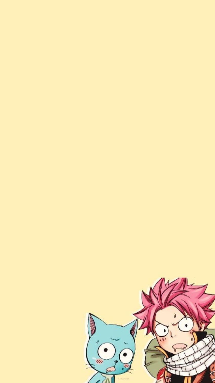 Cute Fairy Tail, natsu and happy HD phone wallpaper