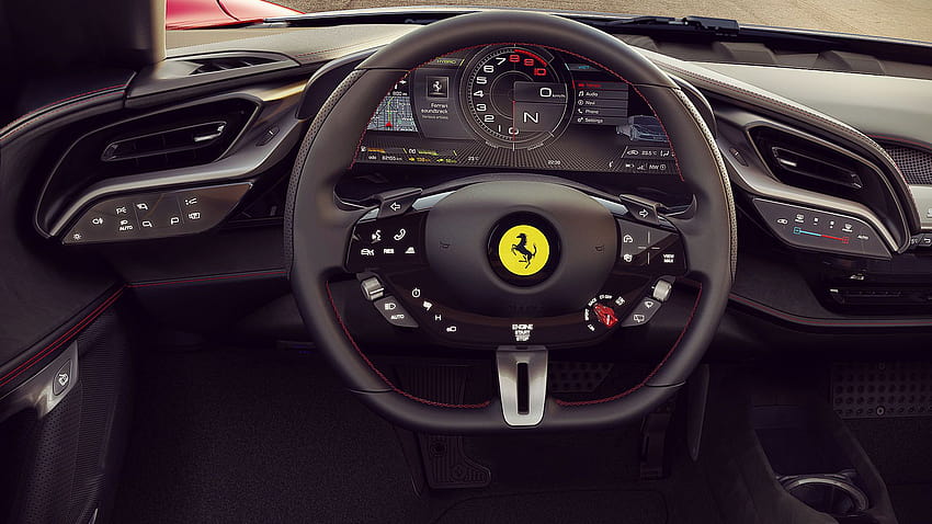Ferrari SF90 Stradale 2020 Interior papel de parede HD