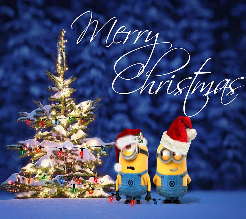 Merry Xmas Minions by SlLVER, merry christmas minions HD wallpaper