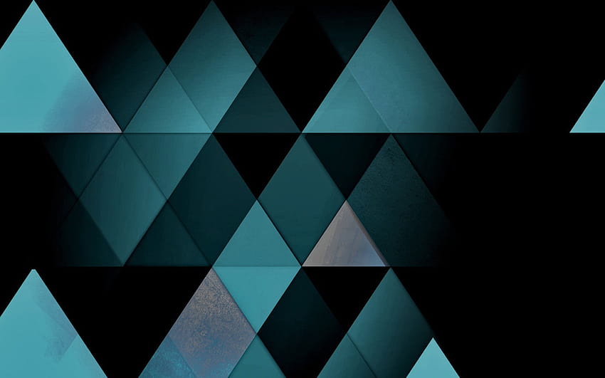 Ciemnoniebieski geometryczny, czarny i turkusowy Tapeta HD