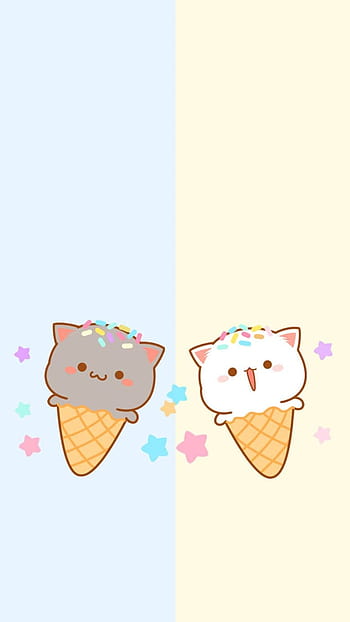 Cute triple ice cream wallpaper