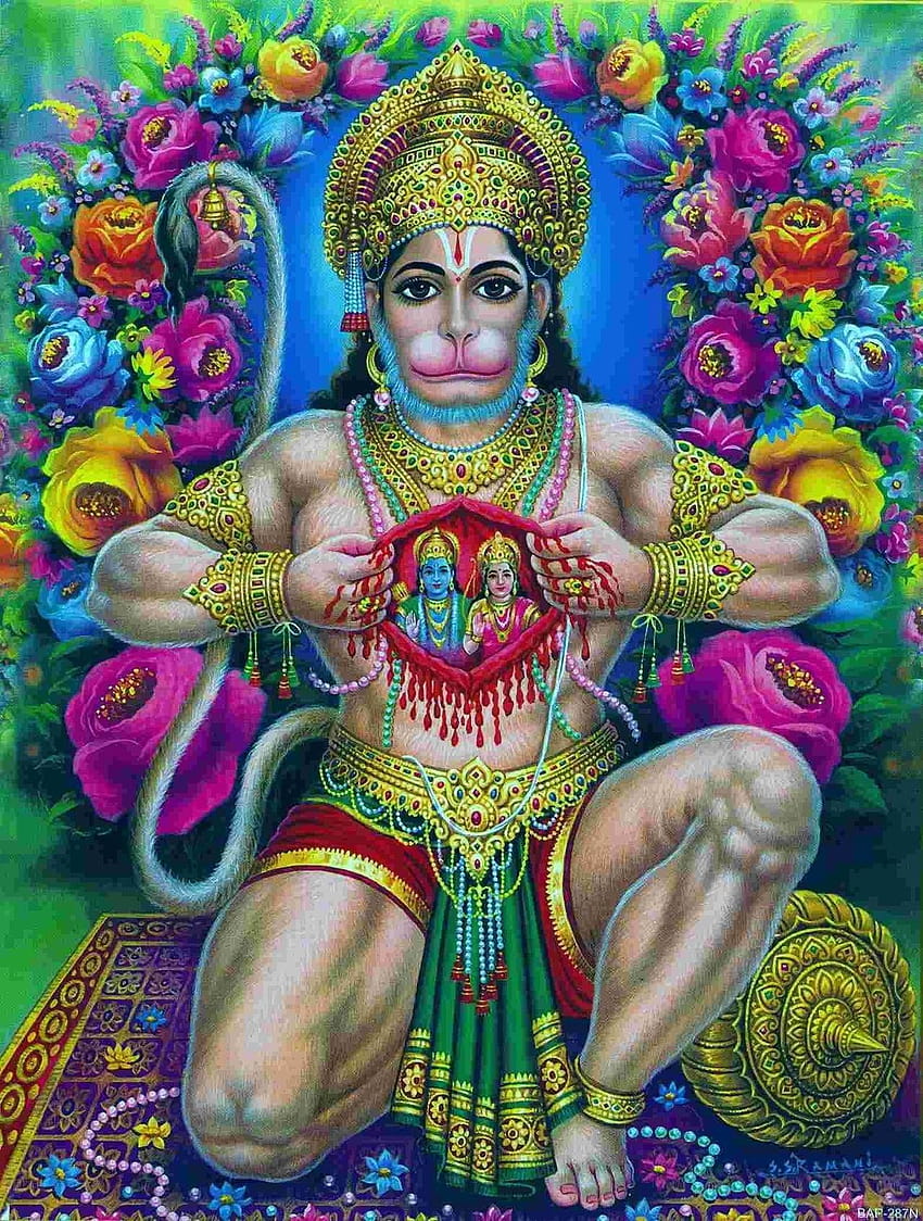 Hanuman :: aprendo il petto per mostrare quel montone, montone sita hanuman Sfondo del telefono HD
