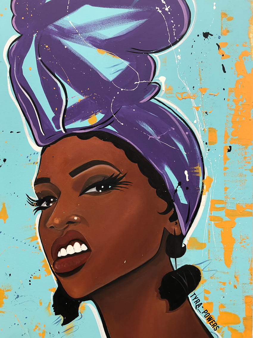 Purple Turban “Try Me”, black girl power HD phone wallpaper