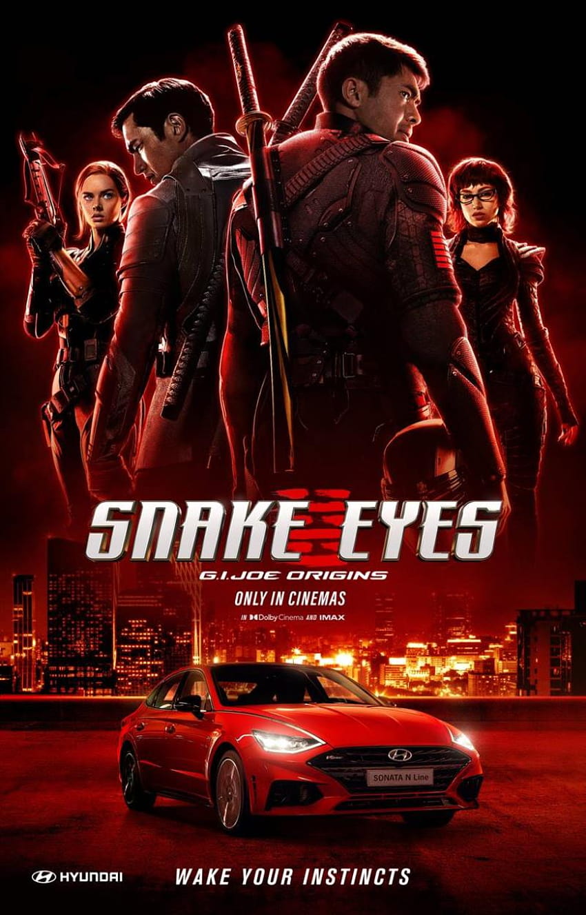 ヒュンダイ自動車、Snake Eyes: G.I. で大胆なソナタ N ラインをからかう ジョー・オリジンズ、スネーク・アイズ ギ・ジョー・オリジンズ 映画ポスター HD電話の壁紙
