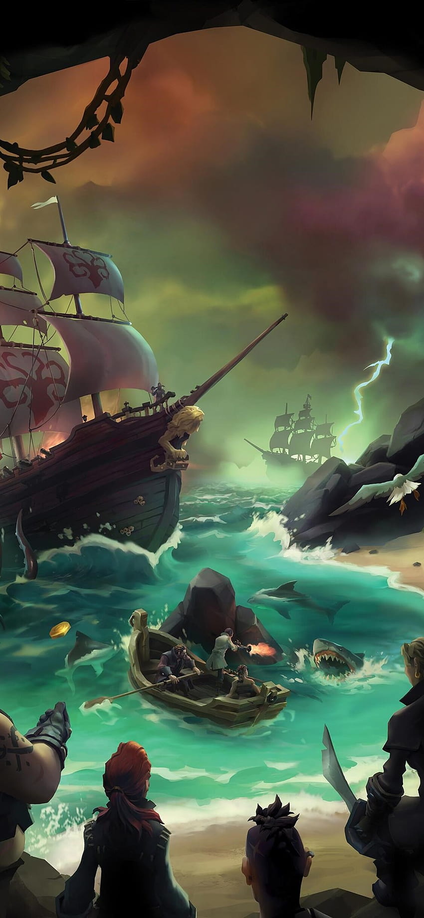 1125x2436 Sea Of Thieves 2017 Iphone XS,Iphone 10,Iphone X , Backgrounds, and, Sea of​​ Thieves モバイル HD電話の壁紙