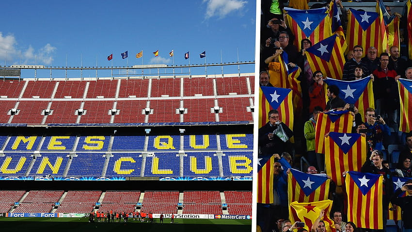 Mes que un club: Barcelona club motto meaning & history in Catalan independence HD wallpaper