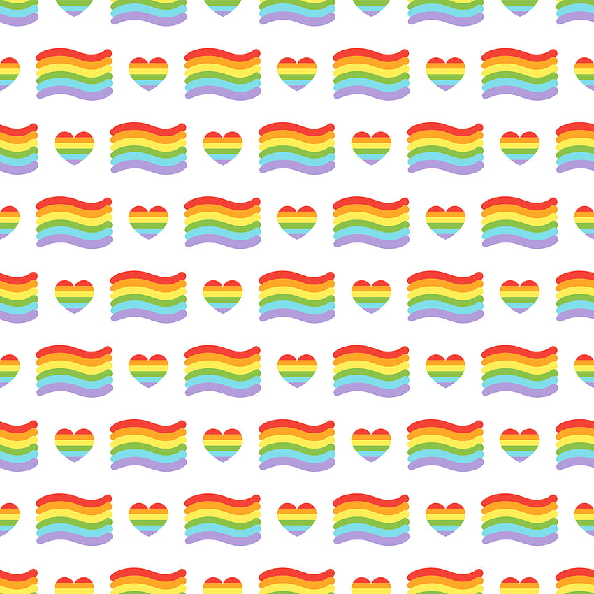 Безшевен модел на векторна гордост. ЛГБТ сърца с дъга. Гей парад, символ на правата на LGBTQ. Фон, опаковъчна хартия, шаблон за чанта, изолиран печат върху бяло 4988757 Векторно изкуство във Vecteezy, гей драскулки HD тапет за телефон