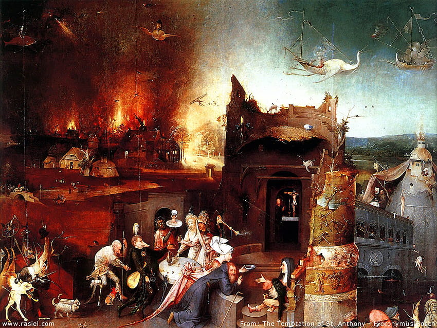 Hieronymus Bosch Paradies und Hölle HD-Hintergrundbild