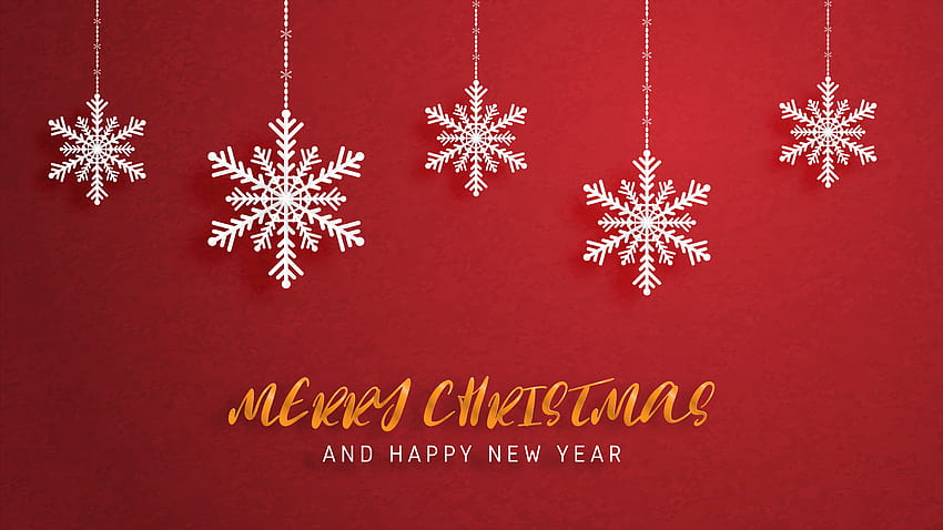 Merry Christmas and Happy new year greeting card in paper cut style. Vector illustration Christmas celebration on red background. Design for banner, flyer, poster, template. 622683 Vector Art at Vecteezy, banner christmas HD wallpaper