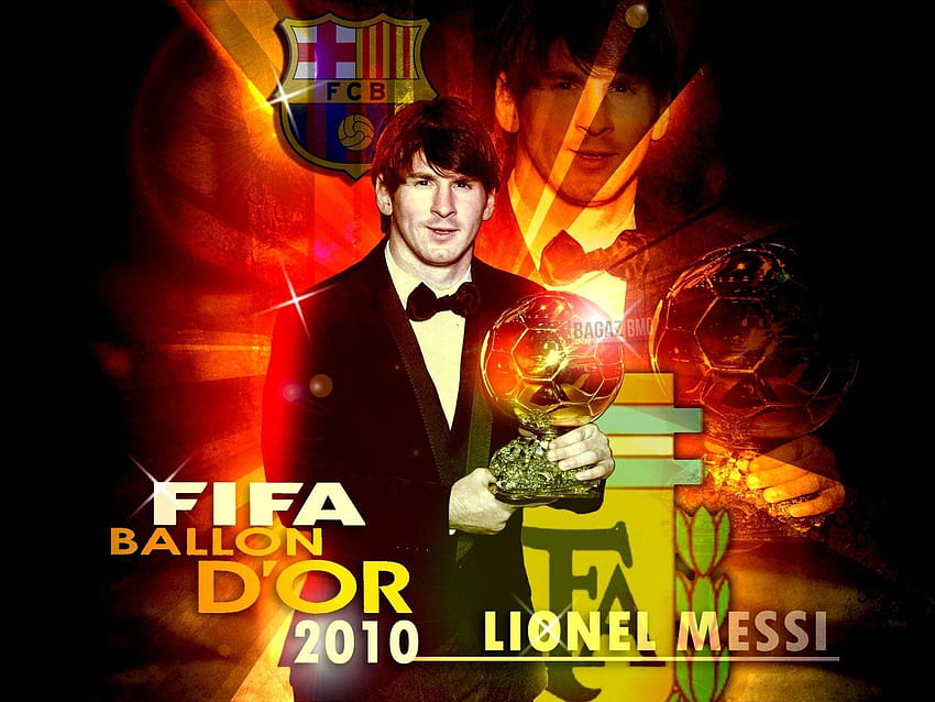 Lionel messi fifa ballon d or 2010 barcelona fc, fifa ballon dor HD wallpaper