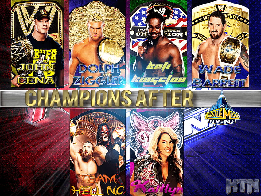 Campeões da WWE após a WrestleMania 29 por HTN4ever on, wwe wrestlemania papel de parede HD
