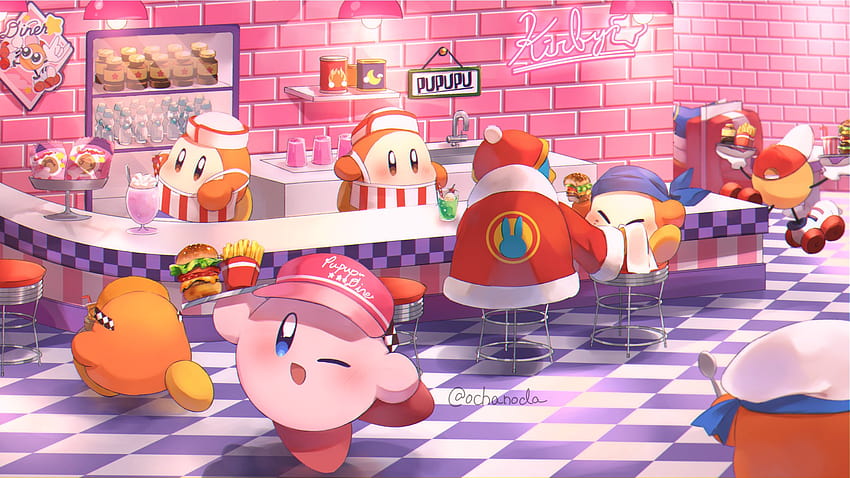 kirby, king dedede, waddle dee, magolor, bandana waddle dee, and 4 more Fond d'écran HD