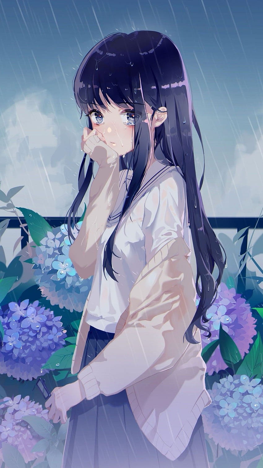 Anime Girl Crying posted by Ryan Johnson, cute crying anime HD phone wallpaper