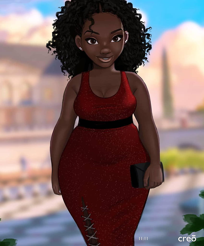 Curly Hair Cartoon, black girl cartoons HD phone wallpaper