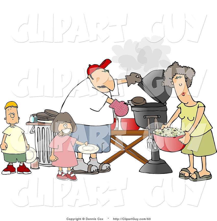 Klip Art - bir anne, baba, oğul, ve kiz, ızgara, mangal, hamburger, tarafından, djart HD telefon duvar kağıdı