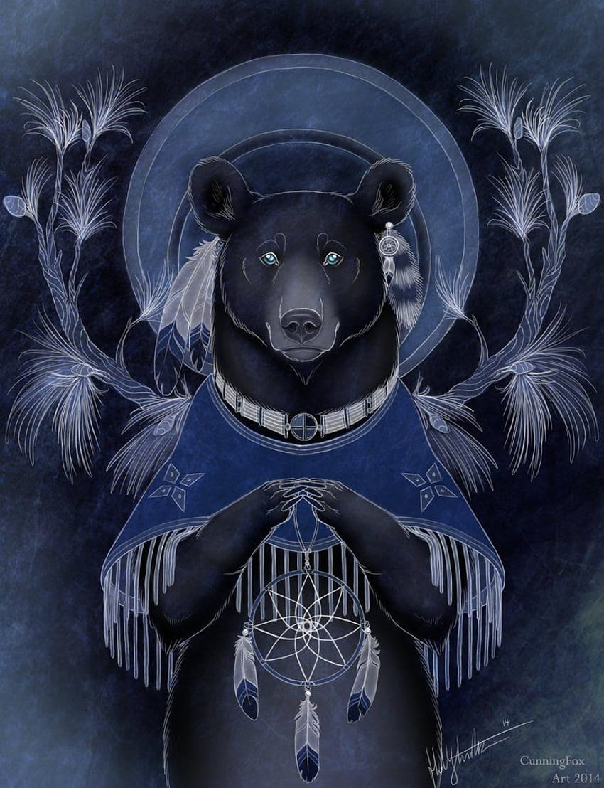 Cool Native American Bear, bear art HD phone wallpaper