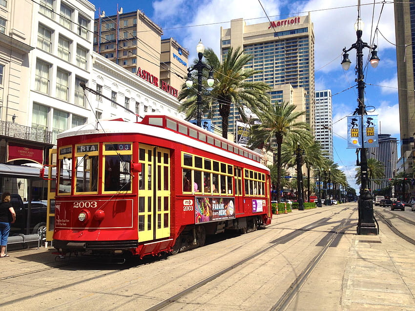 File:Canal Streetcar in New Orleans, Louisiana, USA.jpg, new orleans streetcar HD wallpaper