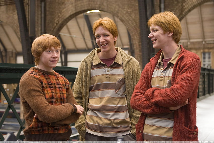 2500x1667 Rothaarige Menschen Harry Potter Schauspieler Rupert Grint, Fred und George Weasley HD-Hintergrundbild