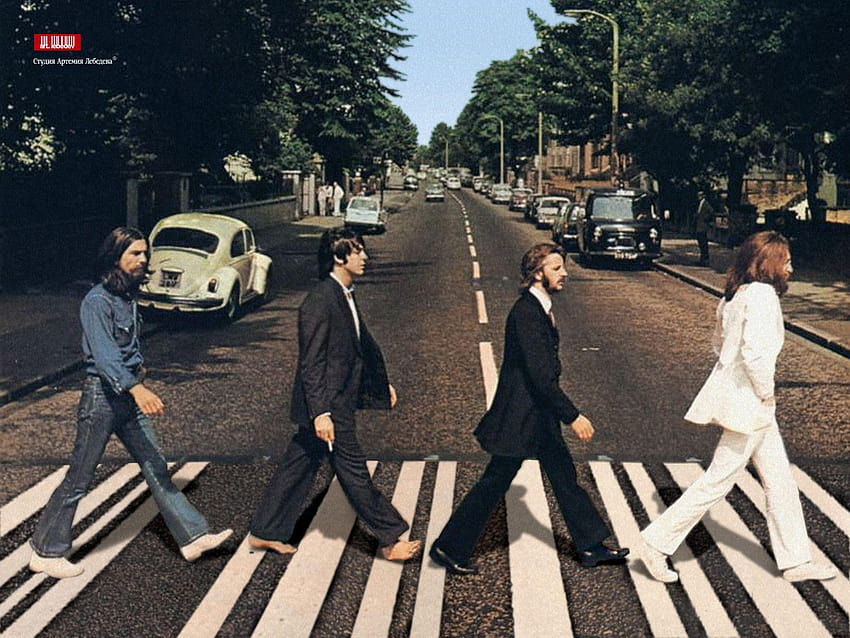 The Beatles Abbey Road, пресичащ път HD тапет