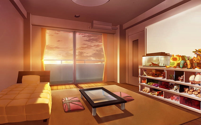 Bedroom Anime Art, luxury house anime HD wallpaper