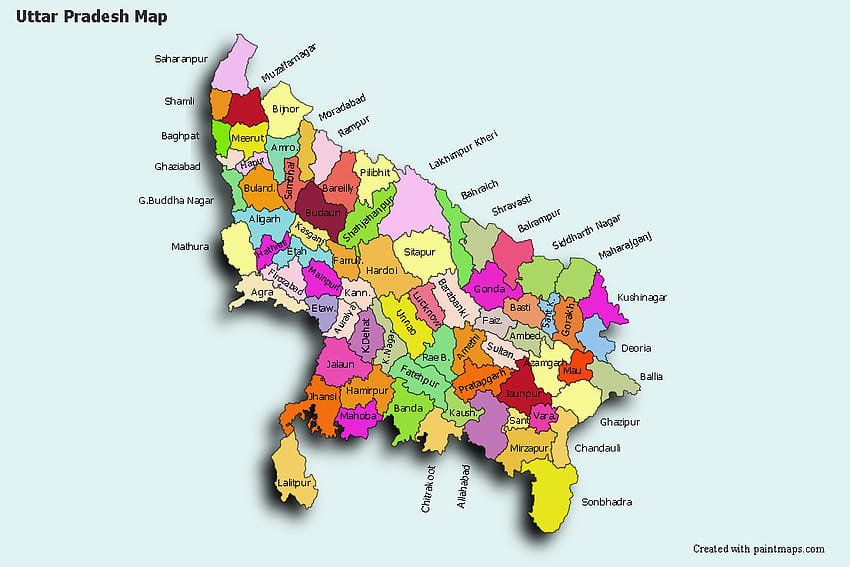 Uttar Pradesh의 샘플 지도, uttar pradesh 지도 HD 월페이퍼