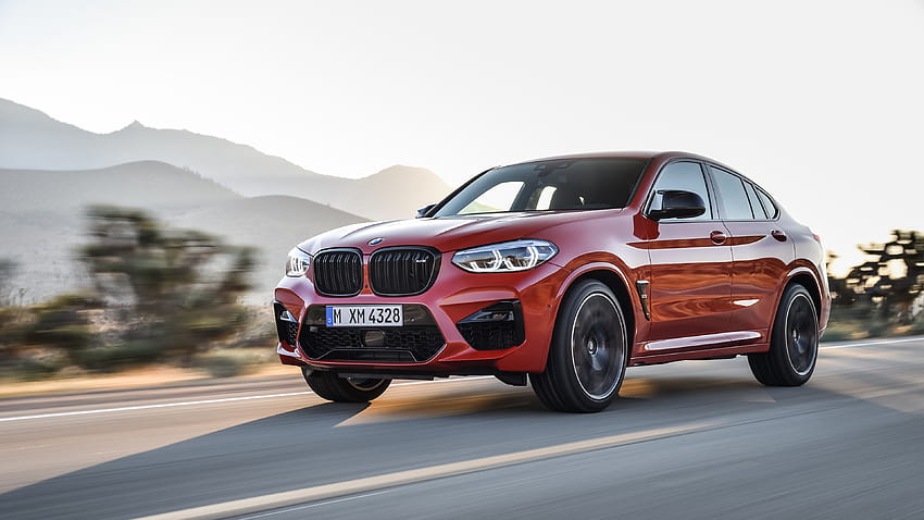 BMW CUV Competition X4M F98 Red Motion Cars 3840x2160, bmw x4m HD wallpaper