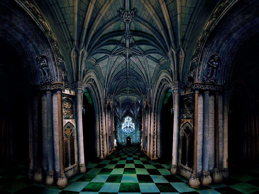 Gotische Architektur und gotisches Architekturgebäude HD-Hintergrundbild