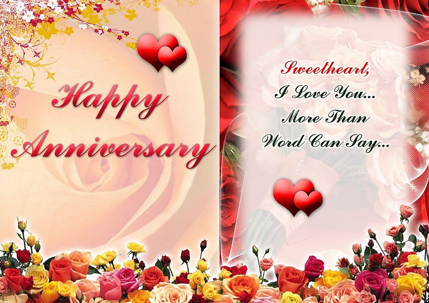 happy marriage anniversary greeting cards, of wedding anniversary HD wallpaper