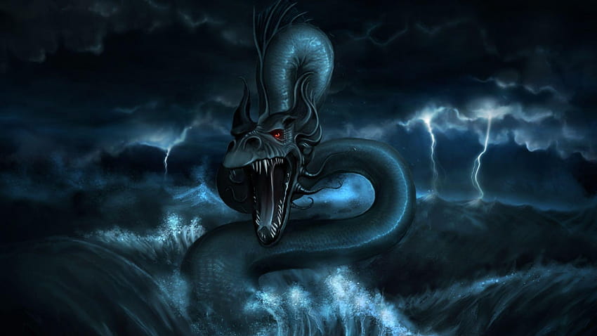 2048x1152 Dragon, Monster, Water, Storm, dragon 2048x1152 HD wallpaper