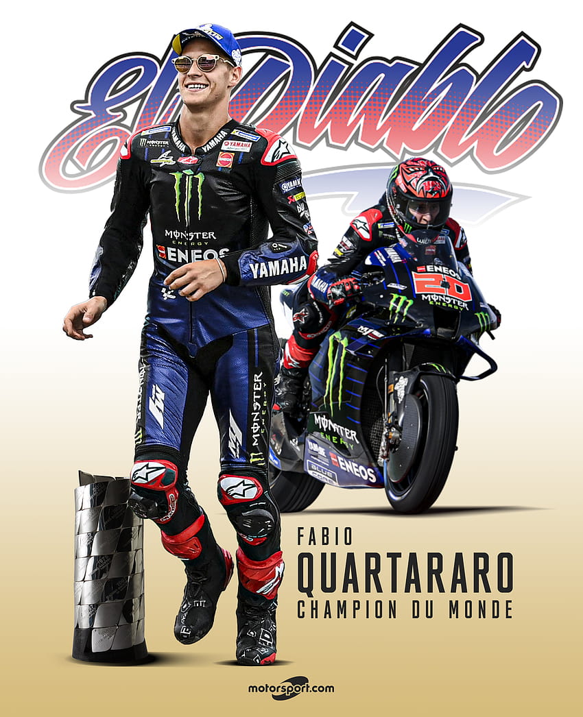 Fabio Quartararo Campeonato del Mundo de MotoGP 2021 fondo de pantalla del teléfono