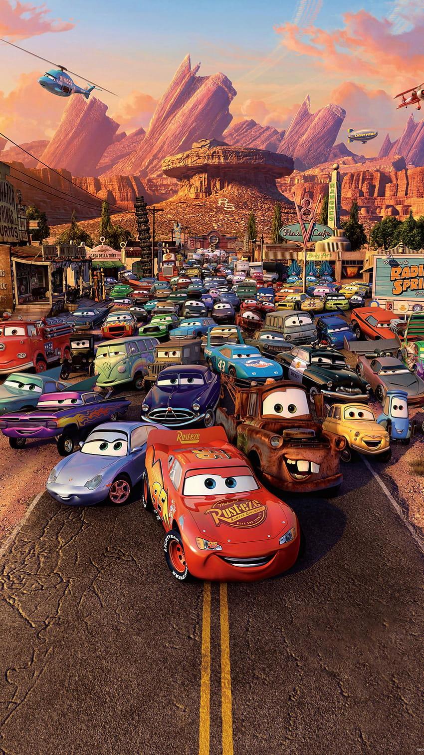 Pixar Cars iPhone, película de coches fondo de pantalla del teléfono